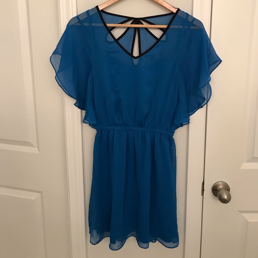 Gorgeous Blue Express butterfly dress